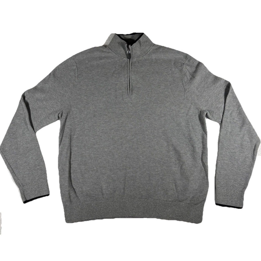 Michael Kors Grey 2XL XXL Quarter Zip 1/4 Zip Pullover‎ 100% Cotton